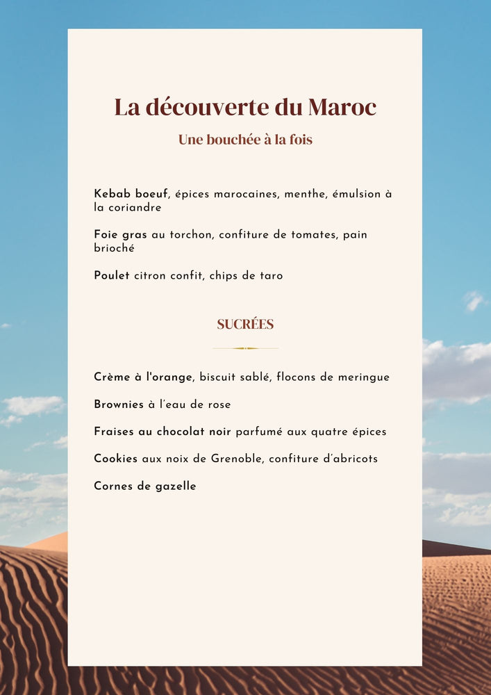 menu marocain
